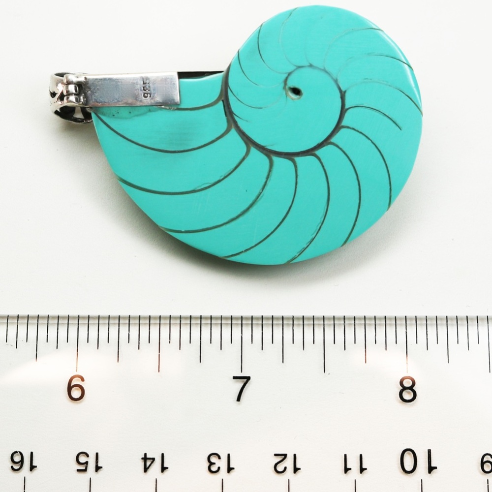 New! Sterling Silver Embellished Seashell Pendants - Picture 14 of 16